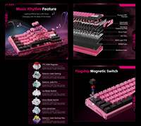 Teclado ATK RS6 Ultra 65% de Aluminio con Efecto Hall, 0.001mm RT, 8k Hz Polling, Hot Swap, RGB, Cableado, para Juegos