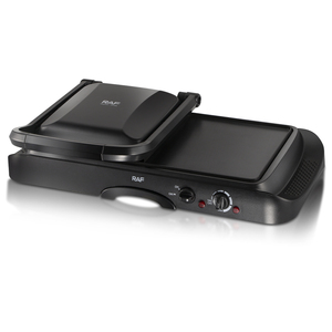 Machine à sandwichs et panini RAF 2-en-1 1600W avec plaque de cuisson antiadhésive et chauffage indépendant pour grillades de poulet et steaks - Product Image 4