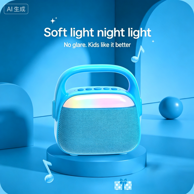 Portable Wireless 5.3 Speaker Light Show Night Light Support TF Card USB Playback Birthday Gift Outdoor Mini Audio