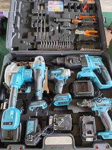 Juego de Taladro, Martillo, Sierra y Llave Eléctrica Inalámbrica 5 en 1, con Batería de Litio de 21V, sin Escobillas, con Estuche de Herramientas para Uso Doméstico e Industrial - Product Image 2
