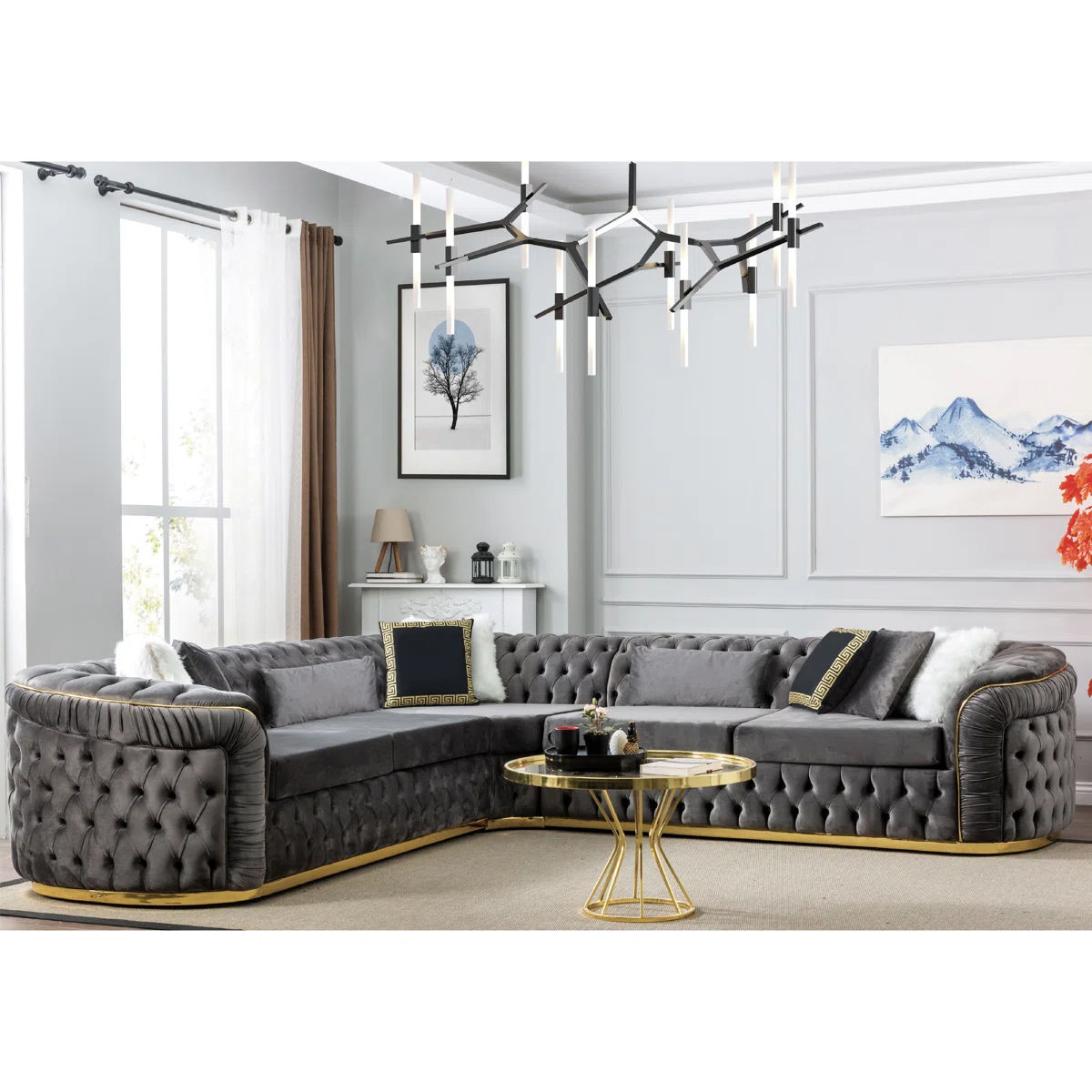 Royal L Shaped Sofas Elegant Living Room Furniture
