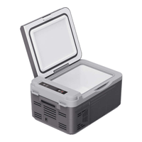 Mini-réfrigérateur portable moderne de 9 L à grande capacité, 12 V/24 V, avec compresseur DC à zone unique pour le stockage alimentaire et le camping en voiture