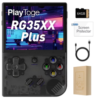 Konsol Video Game Portabel RG35XX Plus Terlaris, Layar 3.5 Inci, Penyimpanan Internal 64GB/128GB, 5000+ Game, Mendukung HD