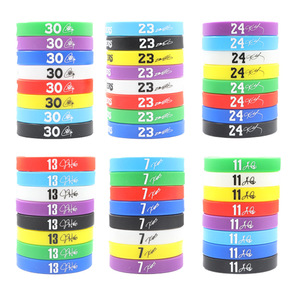 Bracelet de sport en silicone imperméable et écologique multicolore pour fans de basketball – Collection étoiles du basketball - Product Image 5