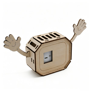 Kit de robot en bois à assembler soi-même, jouet scientifique pour enfants de 4 à 6 ans, projet éducatif STEM - Product Image 3
