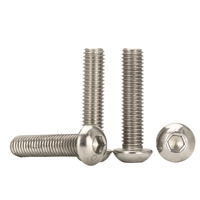 Vis à tête cylindrique à six pans creux SUS304 ISO7380, grade A2, finition brute, filetage métrique standard pour équipement d'automatisation