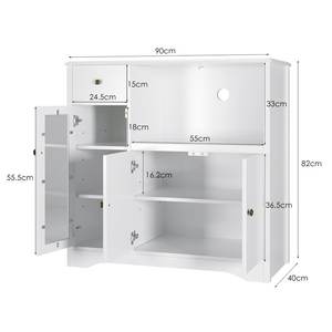 Aparador de Madera con Una Puerta, Mueble de Cocina Blanco Inteligente - Product Image 5