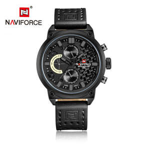 Montre Sportive à Quartz NAVIFORCE 9068 pour Homme, Étanche, Affichage 24 Heures et Date, Bracelet en Cuir 22mm, Boîtier en Alliage, Style Tendance, Relogio Masculino - Product Image 2