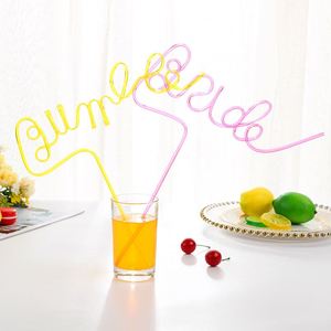 Pajita Reutilizable para Beber, con Forma de Letra y Logotipo Personalizado, para Decoración de Fiestas - Product Image 6