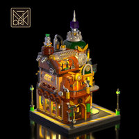 XMORK Nuevo taller mágico steampunk, bloques de construcción de 2694 piezas, modelo modular de vista de calle, juguete para colección de adultos, regalo