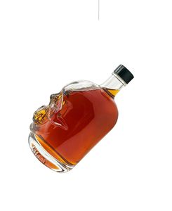 <span class=keywords><strong>Botella</strong></span> <span class=keywords><strong>de</strong></span> Vidrio para Whisky, <span class=keywords><strong>Vodka</strong></span>, Brandy y Licores, con Forma <span class=keywords><strong>de</strong></span> <span class=keywords><strong>Calavera</strong></span>, Acabado Mate, Transparente, con Relieve, Capacidad Personalizable, Venta Caliente - Product Image 4