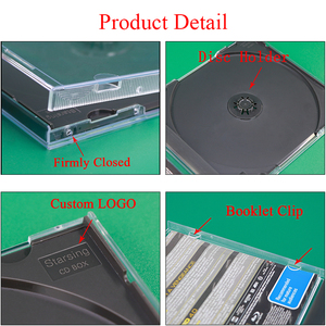 Hộp đựng đĩa nhựa YUZMEI 10.4MM, loại đôi, chất liệu PS, hộp đựng đĩa CD mỏng 5.2mm, thay thế, khay đen, bao bì đĩa DVD, CD, Bluray - Product Image 6