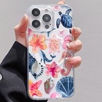 Nouvelle Coque de Téléphone Mobile Style Océan pour iPhone 16 Plus 15 17 Pro Max 14 13, Coque Arrière Magnétique Sans Fil