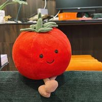 Peluche amusante en forme de tomate pour machine à griffes, collectionneurs et cadeaux d'anniversaire pour enfants