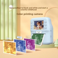 Nueva Cámara de Impresión Instantánea para Niños, Pantalla de 2.4 Pulgadas, Juegos Integrados, Tarjeta MicroSD Portátil, Impresión Automática de Fotos