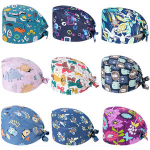 Chapeaux d'infirmière chirurgicale médicale imprimer médecins hommes et femmes casquettes de gommage de salle d'opération chirurgicale chapeaux chirurgicaux médicaux avec bouton - Product Image 5