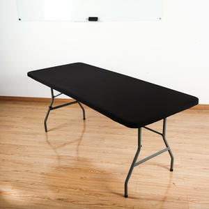 Nappe <span class=keywords><strong>de</strong></span> pique-nique en spandex, housses <span class=keywords><strong>de</strong></span> table élastiques ajustées pour tables rectangulaires <span class=keywords><strong>de</strong></span> 6 pieds, <span class=keywords><strong>housse</strong></span> <span class=keywords><strong>de</strong></span> table <span class=keywords><strong>de</strong></span> patio extensible et lavable pour les fêtes - Product Image 1