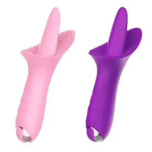 Titreşimli gerçekçi pembe yetişkin seks oyuncak klitoris stimülasyon yalama dil şekli vibratör kadın