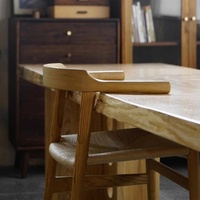 Chaises en rotin minimalistes modernes pour café et restaurant, ensemble de chaises de cuisine de luxe, meubles en bois massif, chaises de salle à manger nordiques