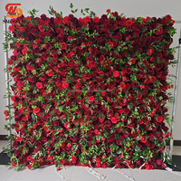 Lisse blanc Rose hortensias retrousser tissu 3D fleur toile de fond fleur mur pour mariage toile de fond décor