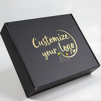 Boîte postale cadeau noire kraft de luxe avec logo personnalisé boîtes à vêtements en carton boîte d'emballage en papier d'expédition cosmétique