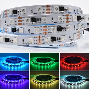Rgbic <span class=keywords><strong>5050</strong></span> 12V 60LEDs/m linh hoạt <span class=keywords><strong>LED</strong></span> <span class=keywords><strong>Strip</strong></span> DC12V SMD5050 lập trình đầy đủ màu sắc mềm <span class=keywords><strong>LED</strong></span> <span class=keywords><strong>Strip</strong></span> rgbic <span class=keywords><strong>LED</strong></span> ánh sáng - Product Image 1
