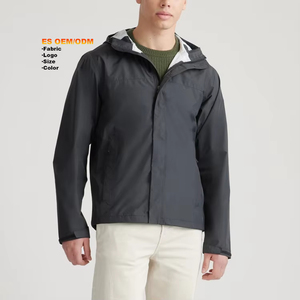 Chaqueta Cortavientos Reversible Ecológica Personalizada, Impermeable, Ligera, Informal, para Otoño, con Capucha y Cuello Alto, para Correr al Aire Libre - Product Image 1