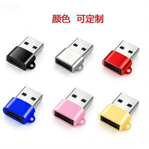 <b>Usb</b> <b>C</b> To <b>Usb</b> <b>Adapter</b> Type <b>C</b> Female To <b>Usb</b> Male For Mobile Phone Power Bank Car Charger Data Transfer Aluminum Alloy <b>Plug</b> In - Product Image 5