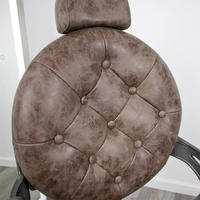 Chaises de barbier vintage marron noir luxueux, chaise de barbier de salon de coiffure