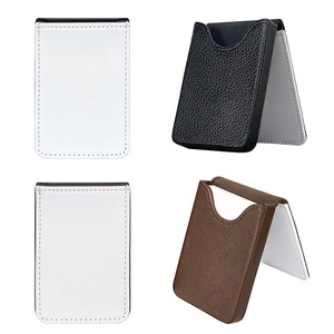 Porta Tarjetas de Visita de PU Sublimable, Estuche para Tarjetas de PU para Transferencia de Calor, Caja de Tarjetas de Cuero PU Personalizada de Lujo, Negro y Marrón - Product Image 3