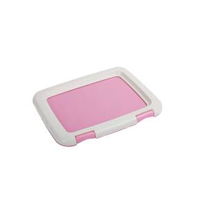 Bac à litière pour chat <span class=keywords><strong>Reseau</strong></span> Type de plaque plate Chien de petite race Conception encliquetable Coin attaché Empêcher de pousser les excréments Bac à litière pour animaux de compagnie - Product Image 1