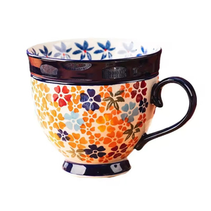 Hot Sale Ceramic Coffee Cup Set Lid Spoon Couple Japanese Rustic Stoneware Design Dishwasher Microwave Safe Sustainable Reusable - Product Image 5