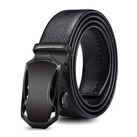 Promotion d'usine : Ceinture automatique pour homme en PU résistant à l'usure avec boucle métallique, ceintures en cuir PU pour homme, idéale comme cadeau