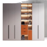 Dressing sur mesure en bambou, style moderne et luxueux, pour chambre à coucher, dressing ouvert, meuble de rangement complet pour la maison