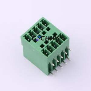 JCB381-WDMC05P Plug-in Terminal Block Bent Lead Through Hole,P=3.81mm Connector 2x5P 3.81mm Green 10P - Product Image 1