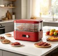 Déshydrateur alimentaire électrique Vasion PP avec écran LED numérique, thermostat réglable, puissance 400W, pour fruits, noix et viande