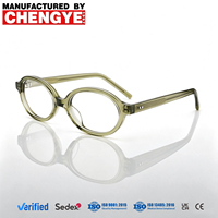 Montures de lunettes ovales étroites en acétate de haute qualité, unisexe, montures optiques à bordure complète, style Y2K vintage pour un usage quotidien décontracté