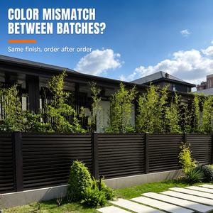 Cerca Horizontal de Aluminio Negro para Exteriores de Casas Modernas — Anticorrosión, Resistente a la Intemperie por 20 Años, Tamaño Personalizado Disponible - Product Image 6