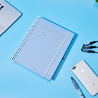 Carnet personnalisé à reliure piquée, agenda non daté, journal à couverture rigide, cahiers d'exercices A4 personnalisés pour écoles, couleur CMYK, promotionnel
