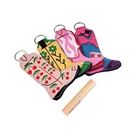 Nouveaux Designs Chapstick Holder Néoprène Baume À Lèvres Titulaire Porte-clés Fille Décoration Accessoires Avec Impression Personnalisée