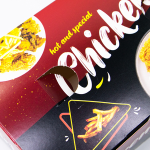 Caja de Embalaje de Alimentos Plegable Personalizada <span class=keywords><strong>al</strong></span> por Mayor para <span class=keywords><strong>Papas</strong></span> Fritas y <span class=keywords><strong>Pollo</strong></span> Frito - Product Image 4