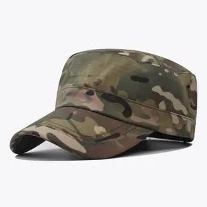 도매 OEM 주문 고품질 조정가능한 정글 모자 위장 전술상 주문 편평한 정상 camo 트럭 운전사 모자