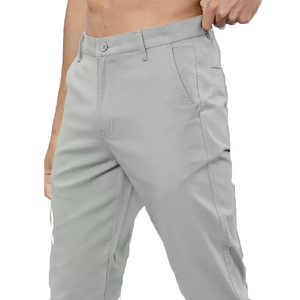 Pantalones Chinos Casuales de Alta Calidad para Hombre, Talla Grande, Corte Regular, Cintura Media, Transpirables, de Algodón, Frente Plano, Impermeables, con Botones - Product Image 6