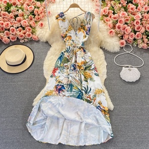 Vestidos Largos de Playa para Vacaciones en la Costa, Estilo Bohemio de Verano, Espalda Descubierta, Cuello en V, Tejido Sólido y Ecológico - Product Image 5