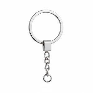 Anello Piatto da 32 mm con Catena Portachiavi in Metallo - Product Image 2