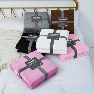 Couverture en flanelle <span class=keywords><strong>anti</strong></span>-boulochage, plaid doux en polaire, couverture de lit luxueuse et chaude en <span class=keywords><strong>peluche</strong></span>, microfibre 300 GSM, douce et respirante - Product Image 1