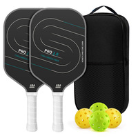 Raket Pickleball Profesional Serat Karbon T700 Ringan Inti Polimer Sarang Lebah untuk Luar Ruangan