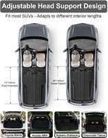 Matelas pneumatique pour voiture SUV, double face, épais, floqué, avec oreiller intégré, pompe, accessoires de sommeil complets pour le camping, les voyages en voiture