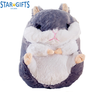 Almohada de Peluche de Coral con Diseño de Hámster, Manta de Doble Uso para Coche, Relleno de Algodón PP - Product Image 1