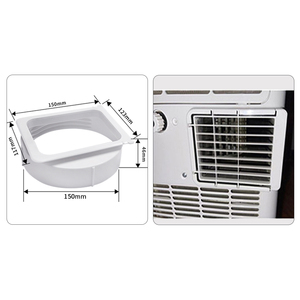 Đầu nối ống xả điều hòa không khí Đầu nối ống xả điều hòa di động hình vuông Đầu nối ống xả ABS Ống xả điều hòa không khí Phụ kiện bền - Product Image 5